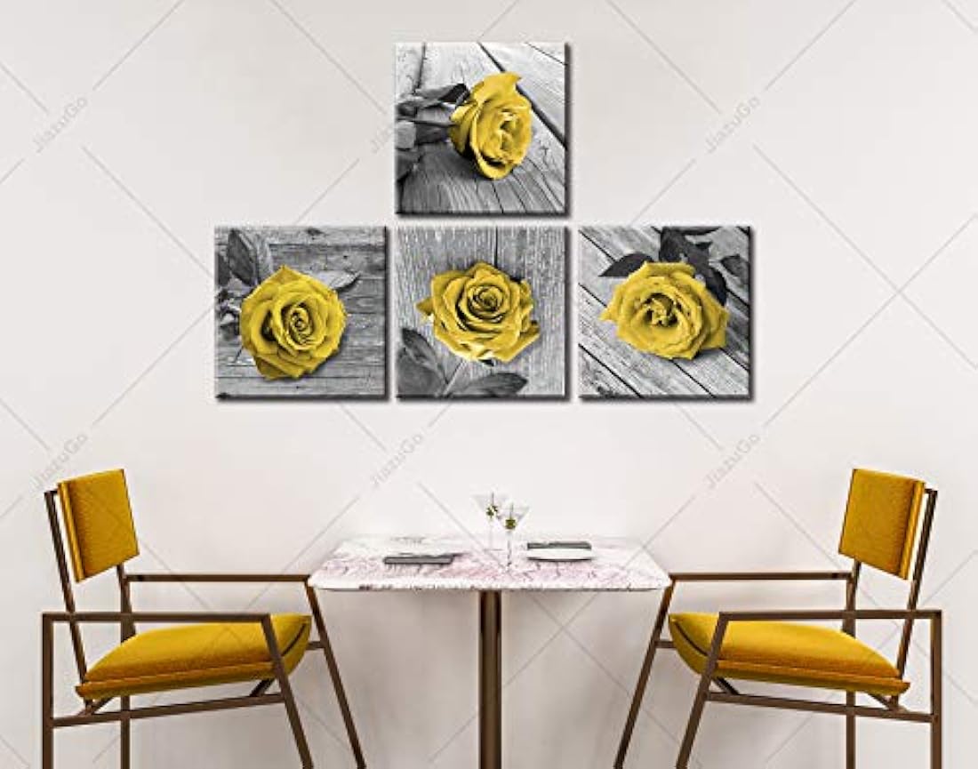 JiazuGo - Lienzo decorativo de pared 4 piezas