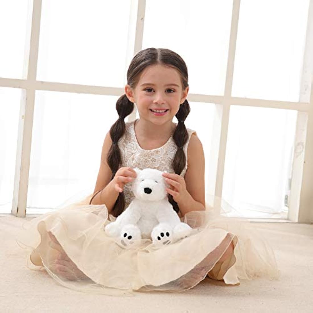 Peluche con diseño de oso polar blanco