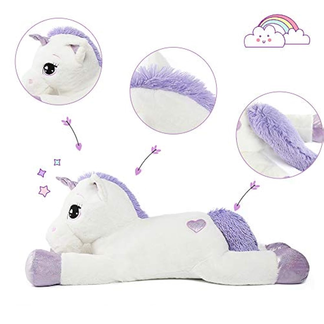 Peluches animal de peluche de unicornio gigante 40.6