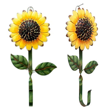 Conjunto de 2 llaves de gancho para el hogar de girasol