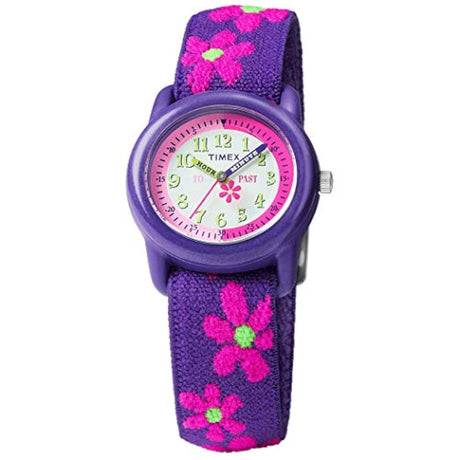 Reloj analógico Timex para niña con correa de tela elástica