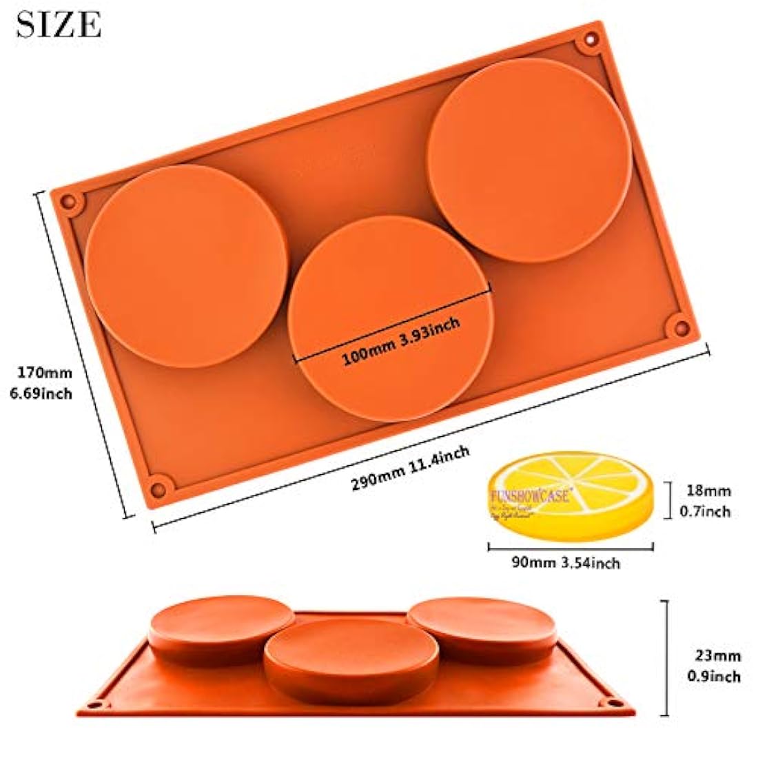Funshowcase Moldes de silicona para dulces de disco redondo
