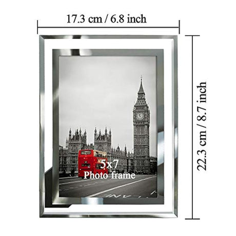 Giftgarden - Marco de fotos de cristal para decoración del hogar, Vidrio, 5X7, 5x7