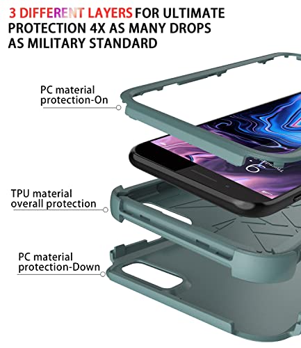 Diverbox Funda para iPhone 8 Plus, iPhone 7 Plus [a prueba de golpes] [a prueba de gotas] [a prueba de polvo], funda de protección resistente para Apple iPhone 8 Plus y 7 Plus (verde pino)
