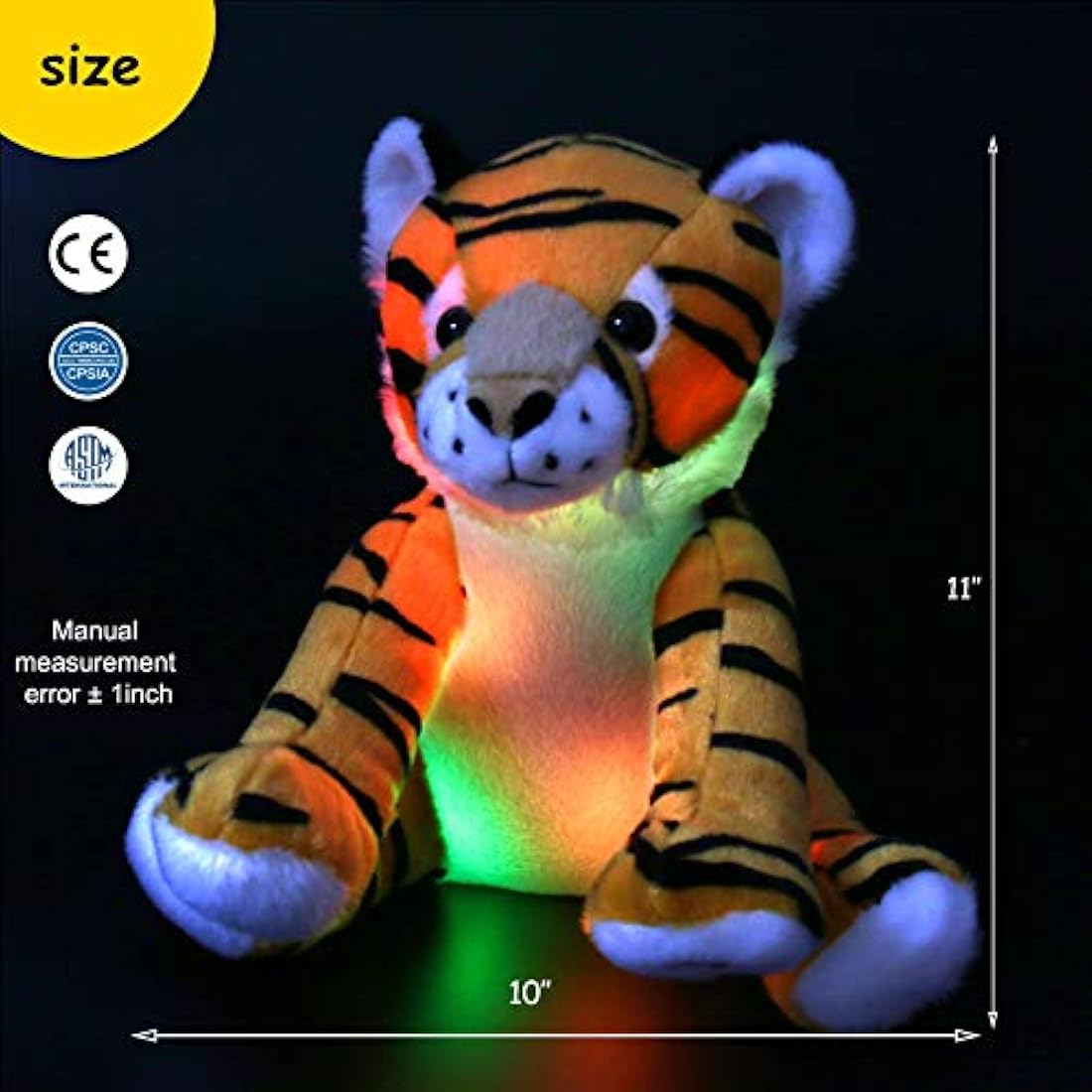 peluche con luz LED de noche que brilla en la oscuridad