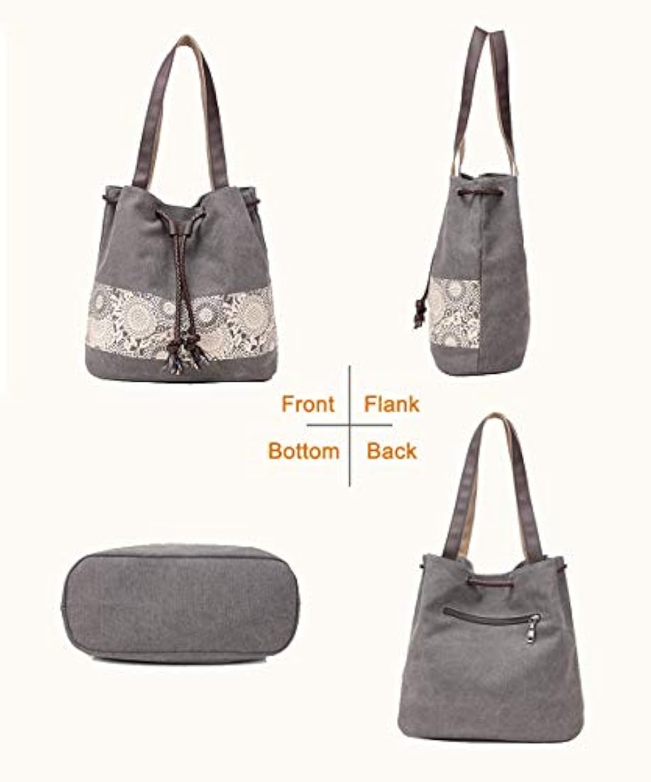 Bolso de hombro de lona
