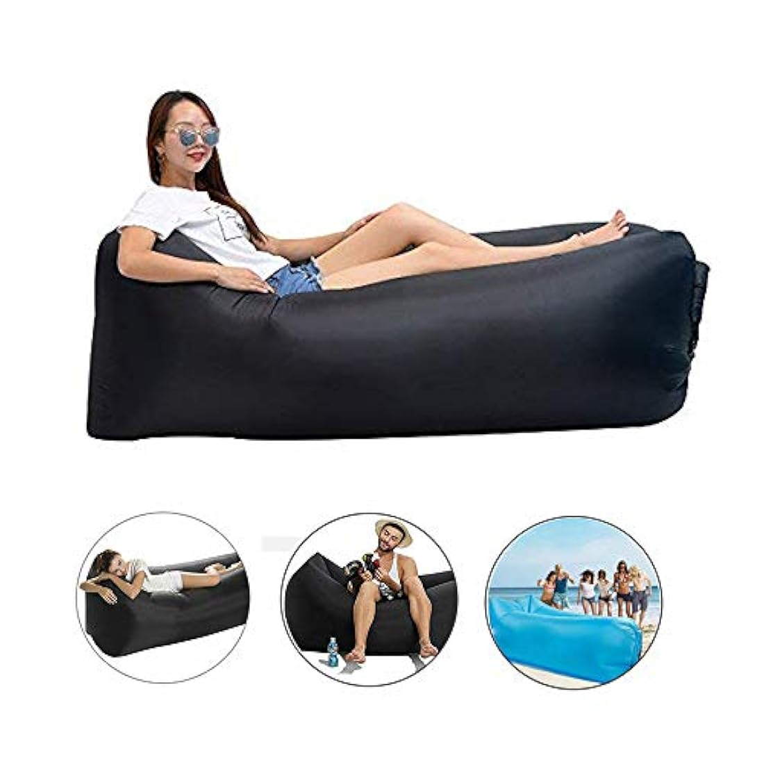 Bry - Tumbona hinchable para sofá cama, saco de dormir