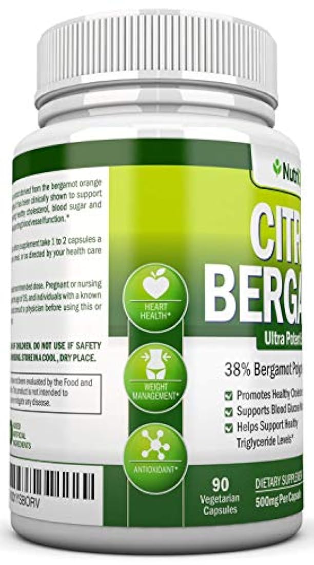 Bergamota de cítricos - 500 mg - 90 cápsulas vegetarianas
