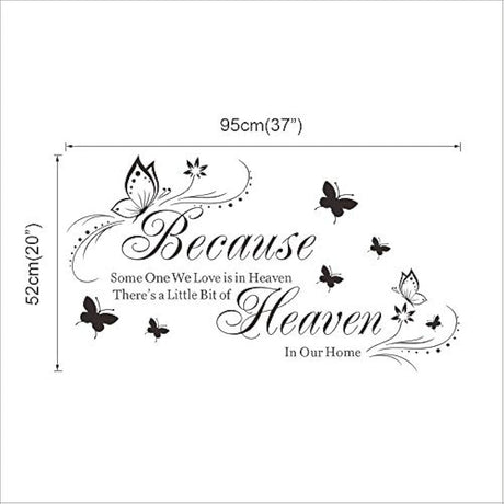 Pegatinas de pared con citas y refranes decorativos Heaven in Our Home