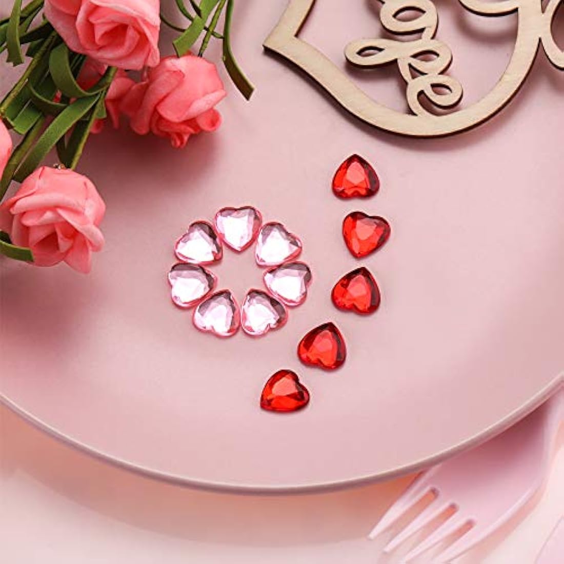 Corazón de acrílico rojo para San Valentín. Marca Pyle