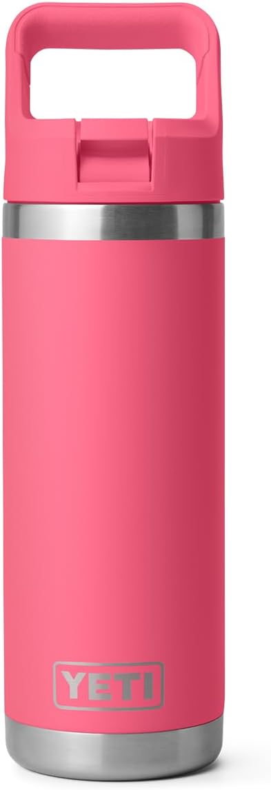 Botella YETI Rambler 18 oz, Acero Inoxidable, Aislada, Con Popote