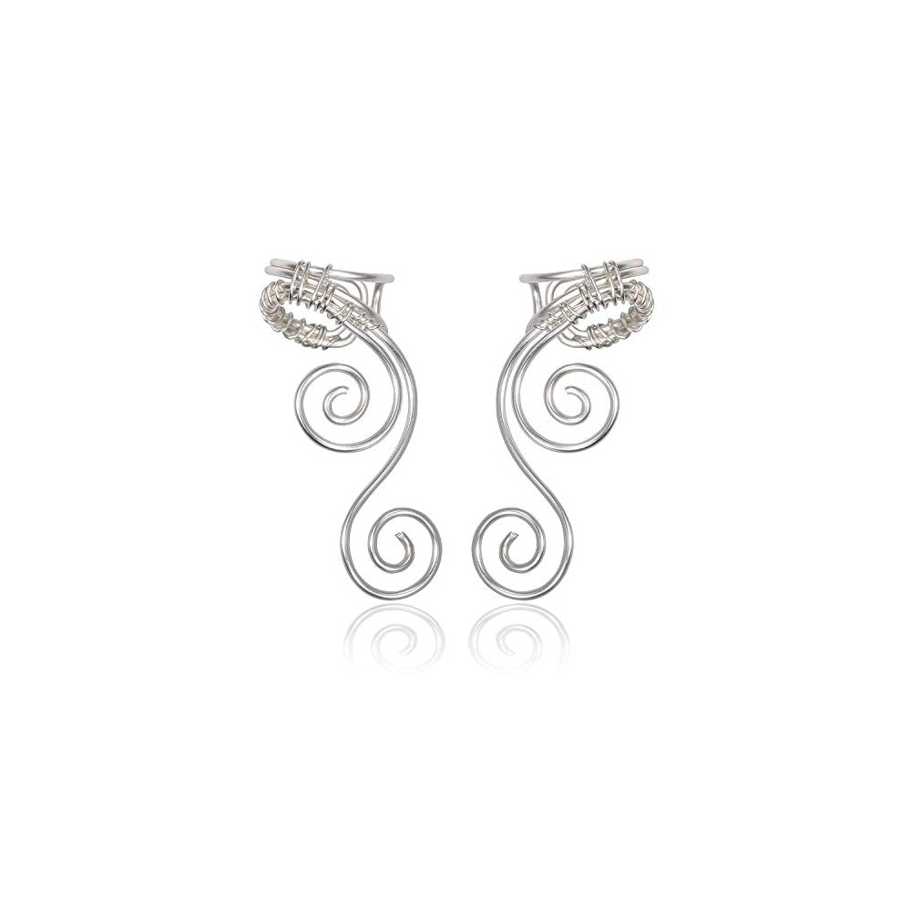 Aretes de elfo sin perforación hipoalergénicos para mujeres