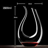 Decantador de vino aireador de vino clásico en forma de U