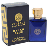 Versace Dylan Blue Mini Eau de Toilette Splash para hombres, 0.17 onzas