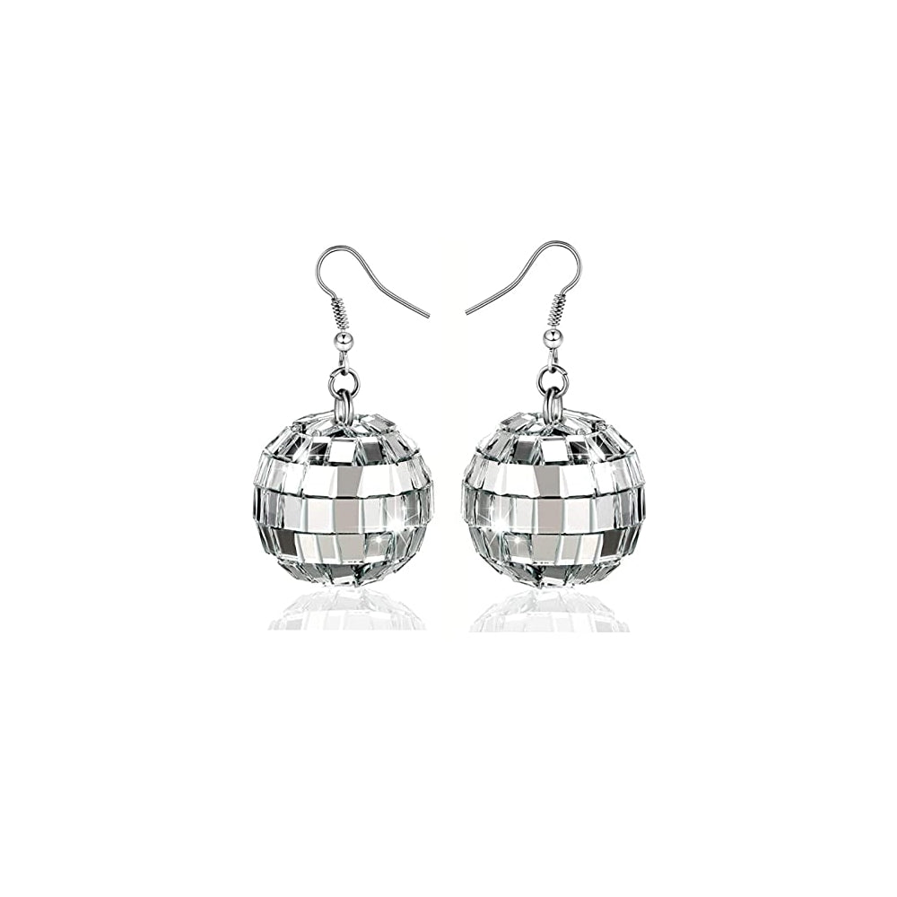 Aretes de bola de discoteca para mujeres