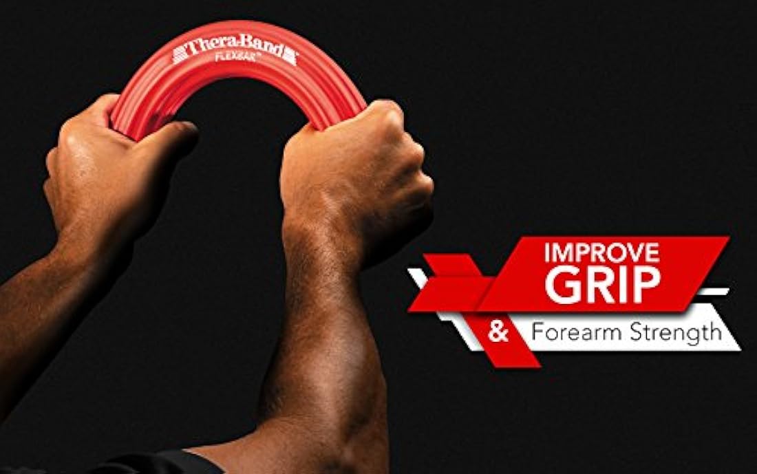 Barra de resistencia TheraBand FlexBar para mejorar la fuerza de agarre, codo de tenis, codo de golfistas, tendinitis
