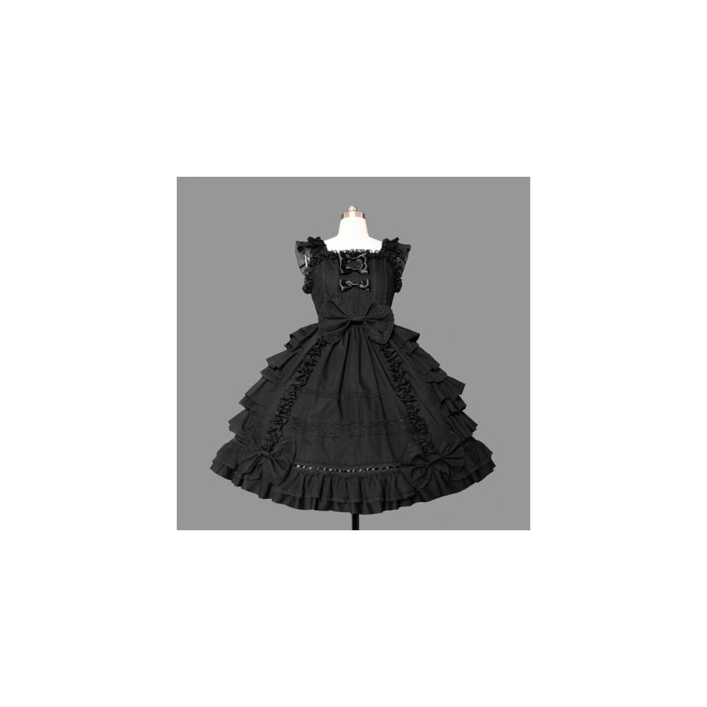 Disfraces de ángel sonriente negro talla S
