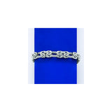 Pulseras  bizantina de doble eslabón de plata de ley