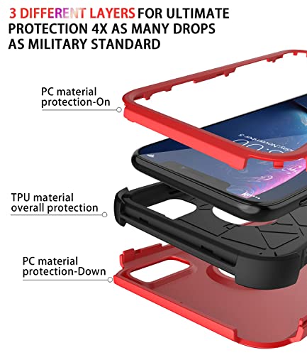 Diverbox for iPhone Xr Case [Shockproof] [Dropproof] [Dust-Proof],Heavy Duty Protection Phone Case Cover for Apple iPhone XR (Red)
