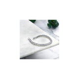 Pulseras y tobilleras redonda con circonita cúbica blanca