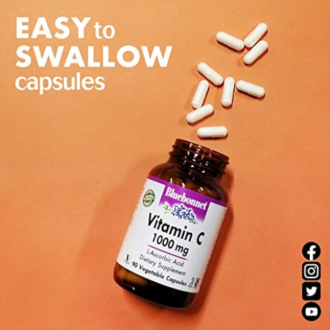 Cápsulas vegetales con Vitamina C 180 cápsulas