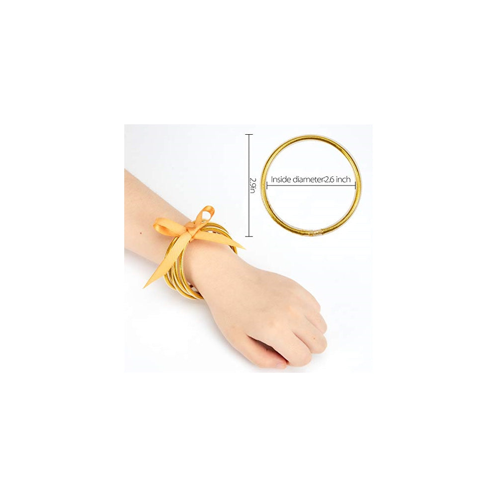 Pulseras y tobilleras rellenas de brillantina