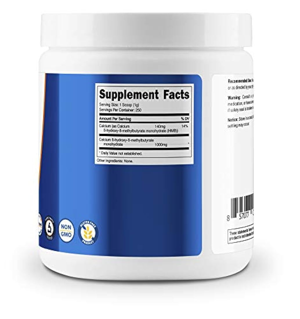 Nutricost HMB polvo (beta-hidroxi beta-metilbutirato)