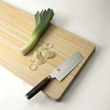 cuchillo de 5.5 pulgadas hoja acabada, mango de madera
