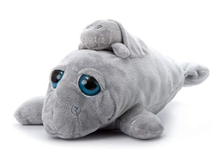 Peluche de Manatí color gris para niños.The Petting Zoo