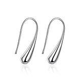Pendientes colgantes de hilo de plata  blanco / 1 par