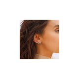 Aretes de plata de aro 3 pares para mujer