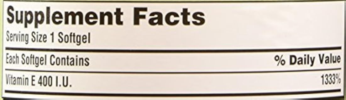 Vitamina E 400 UI, 500 cápsulas,(paquete de 2)