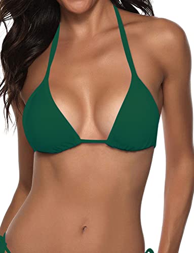 Suvimuga Top de bikini triangular para mujer, con relleno