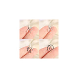 Aretes de plata para orejas simples  sin perforación