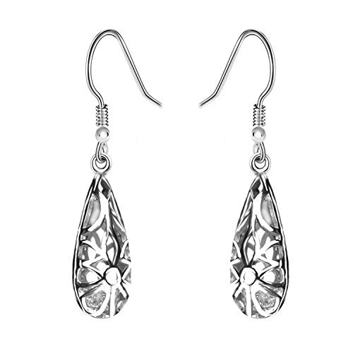 Aretes colgantes de filigrana de plata