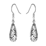 Aretes colgantes de filigrana de plata
