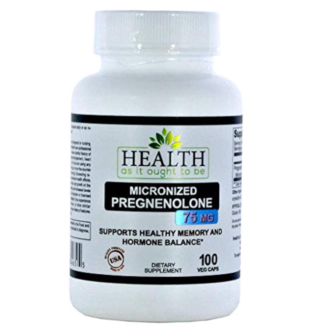 pregnenolone 75 mg (100 Cápsulas) Suplemento vitaminico