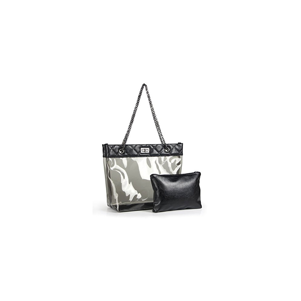 Bolsos Color 2 en 1 correa de cadena clara