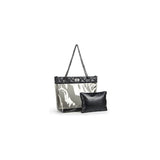 Bolsos Color 2 en 1 correa de cadena clara