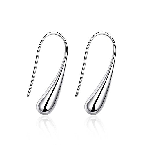 Pendientes colgantes de hilo de plata esterlina