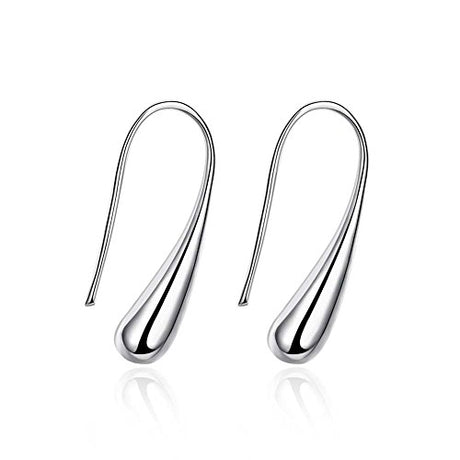 Pendientes colgantes de hilo de plata esterlina