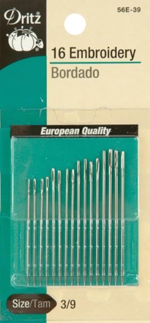Dritz - Agujas de mano para bordar, talla 8