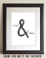 I Can and I Will-Impresión de arte de tipografía sin marco