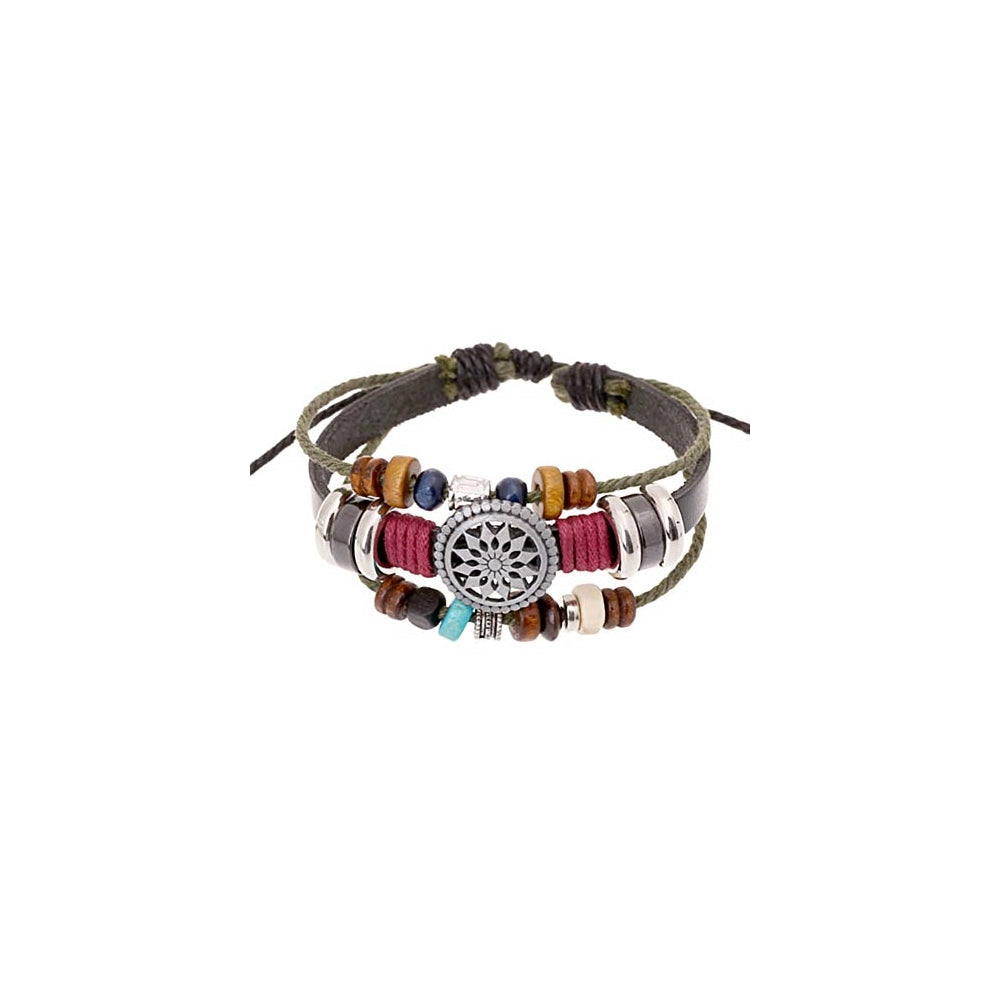 Pulseras bohemia de mujer de muchas capas de tela