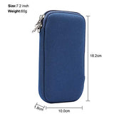 Funda de neopreno con cremallera para teléfono celular, con cordón para el cuello, para Samsung Galaxy S22 Ultra S21 Ultra S20 Plus A03S A21s A13 A12, Moto G Pure G Stylus 2021, OnePlus 9 Pro, BLU, TCL (Azul-XL)