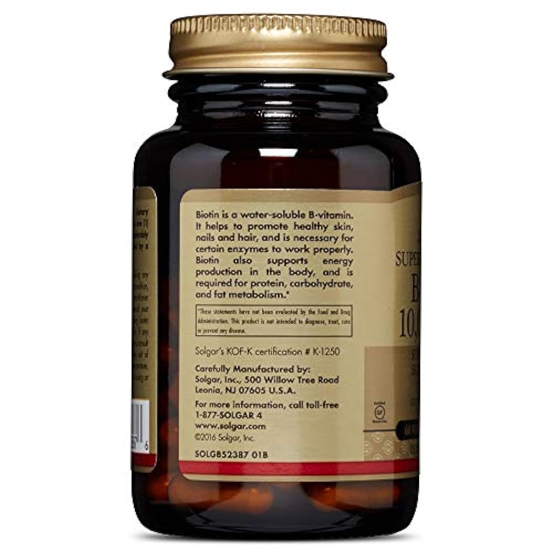 Solgar - Biotina 10,000 mcg cápsulas vegetales