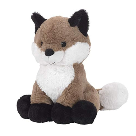 Peluche de zorro de felpa color marrón y blanco