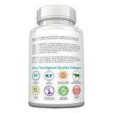 Cápsulas de proteínas de colágeno múltiple - 180 cápsulas