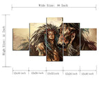 Yatsen Bridge Wolf - Pintura india americana (5 piezas)