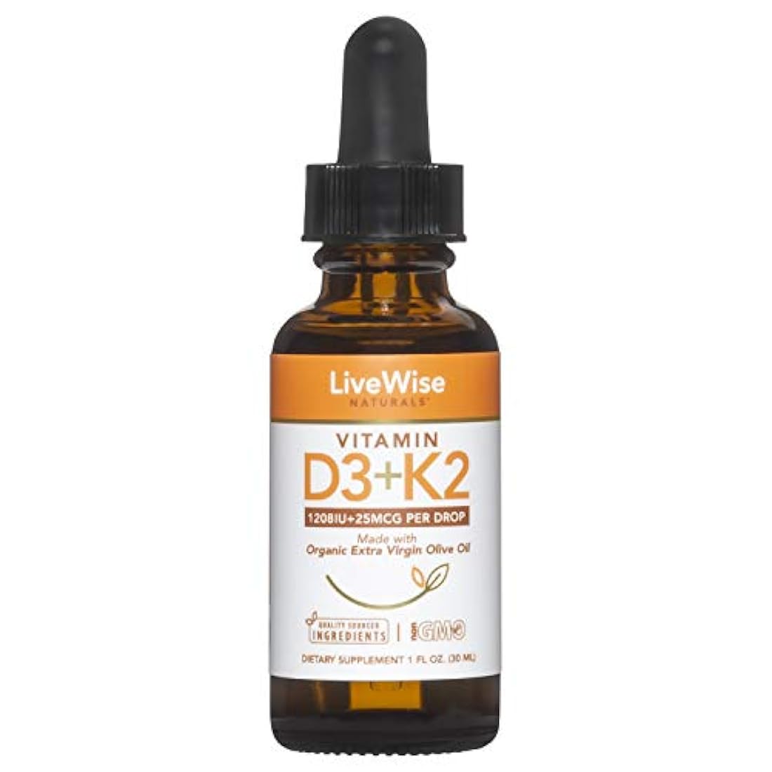 Vitamina D3 con gotas líquidas K2 para una mejor absorción